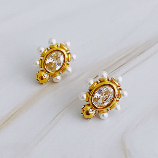 Glam On The Yacht Stud Earrings - Aaria Tees