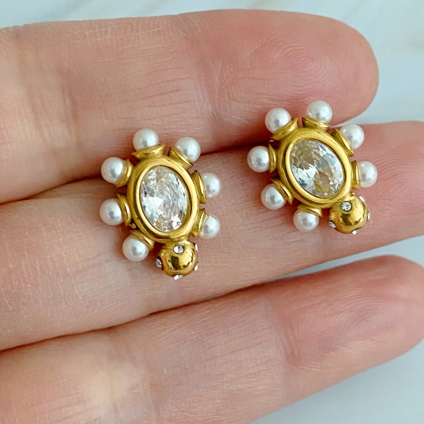 Glam On The Yacht Stud Earrings - Aaria Tees