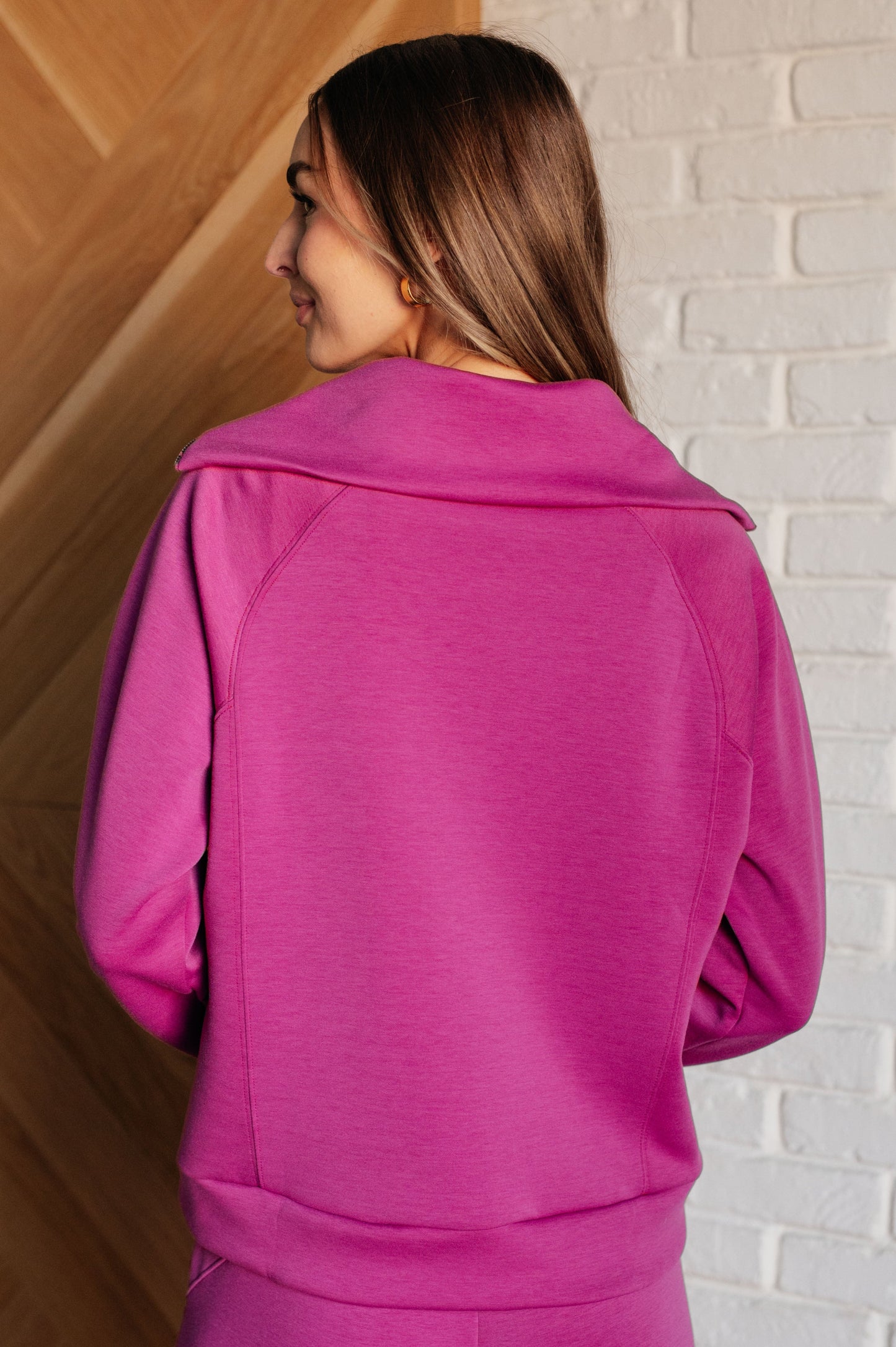 Hamptons Travel Half Zip Pullover in Magenta (Online Exclusive)