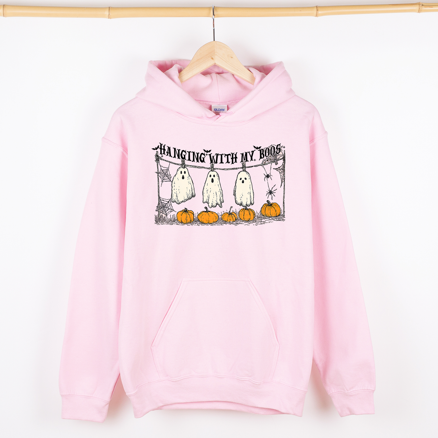 Hanging With My Boos, Ghosts, Halloween, Funny, Pumpkins, Graphic Hoodie, Hooded Sweatshirt