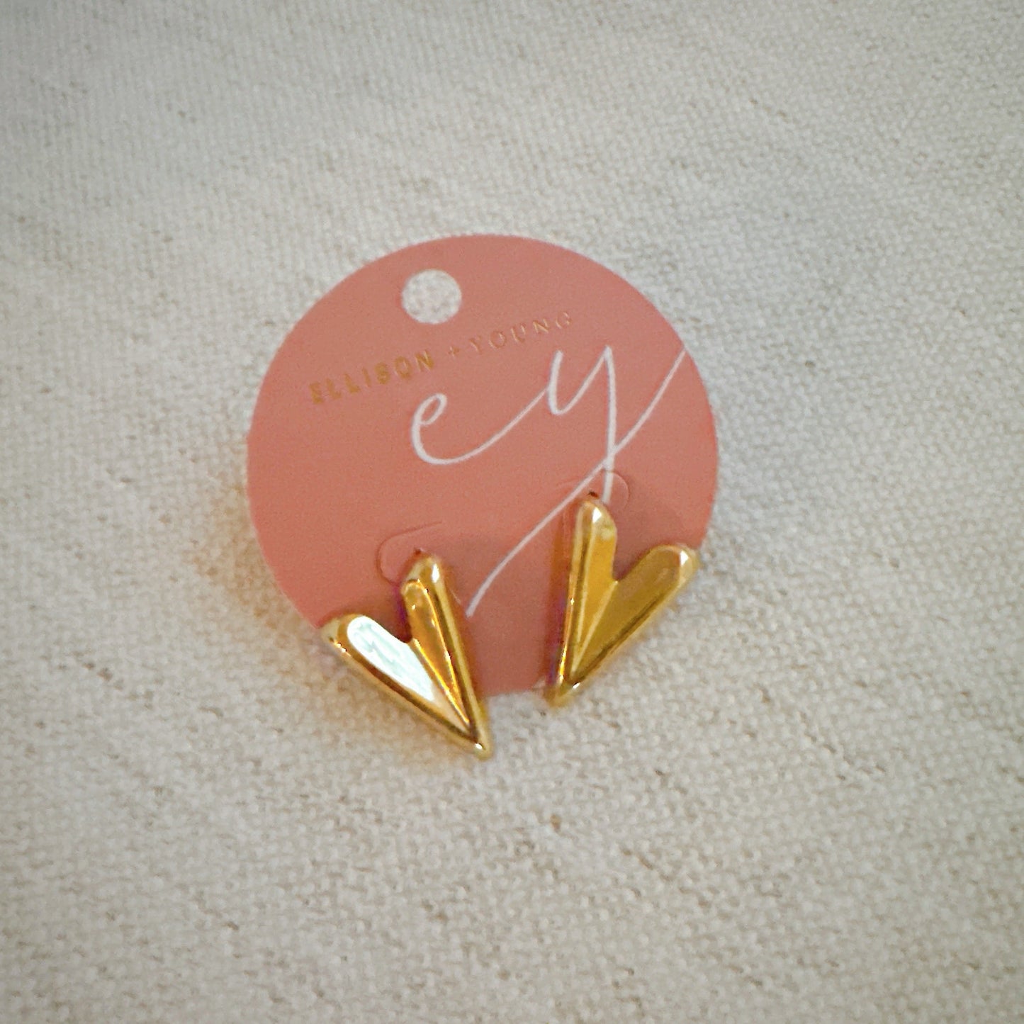Hey Love Heart Stud Earrings - Aaria Tees