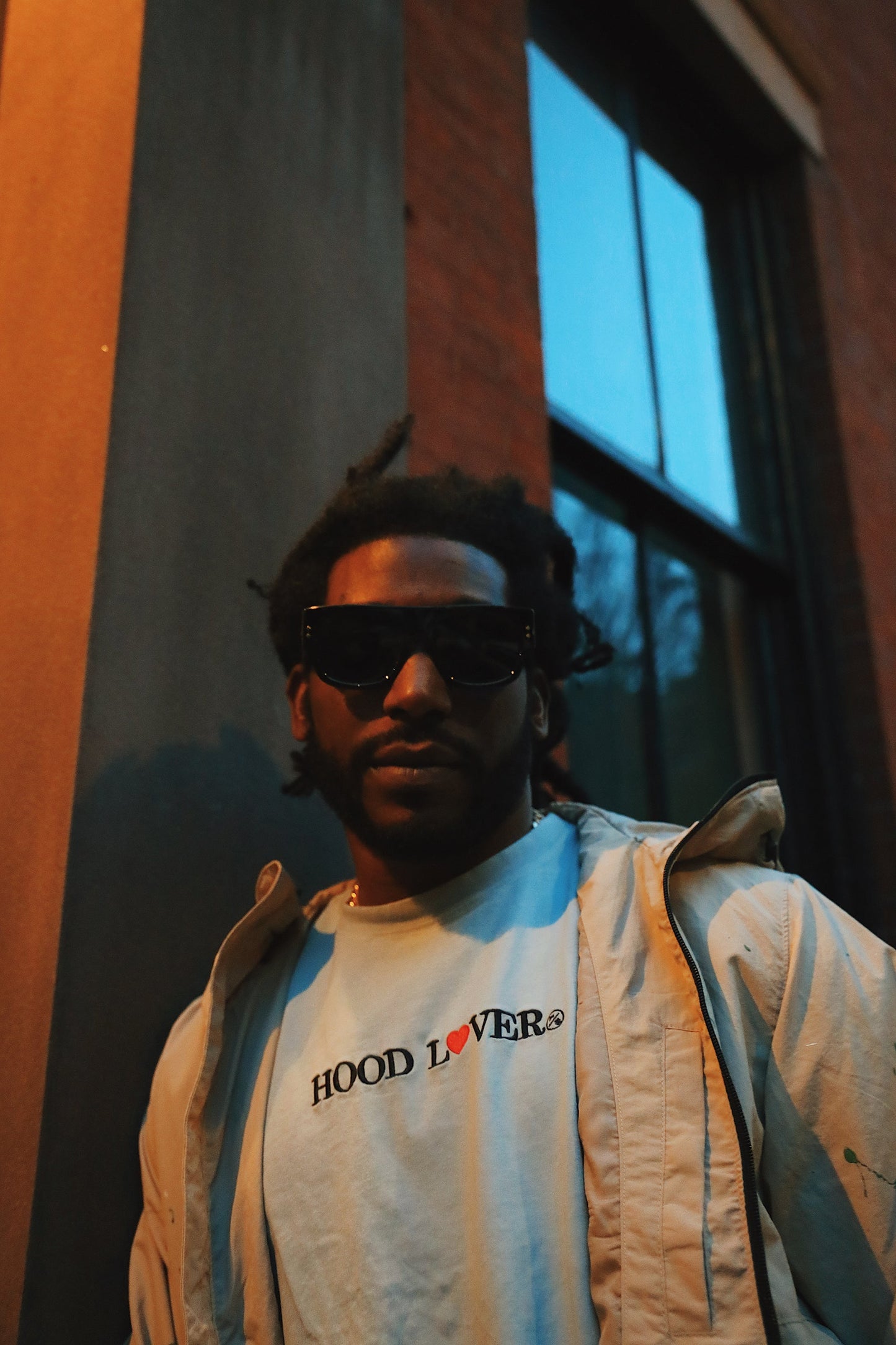 Hood Lover (Vintage Denim - Oversize Shirt) - Aaria Tees