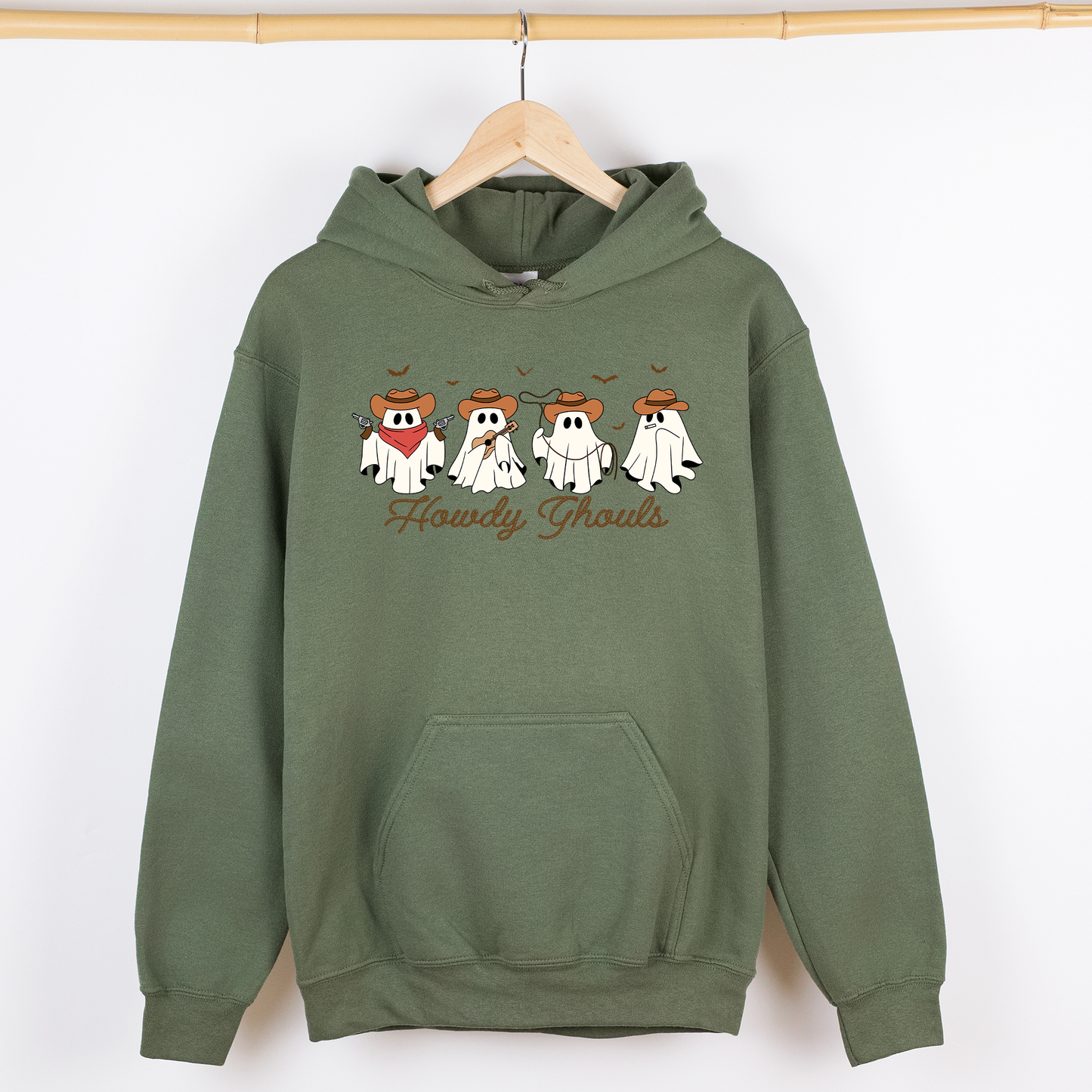 Howdy Ghouls, Cowboy Ghosts, Western, Halloween, Graphic Hoodie, Hooded Sweatshirt