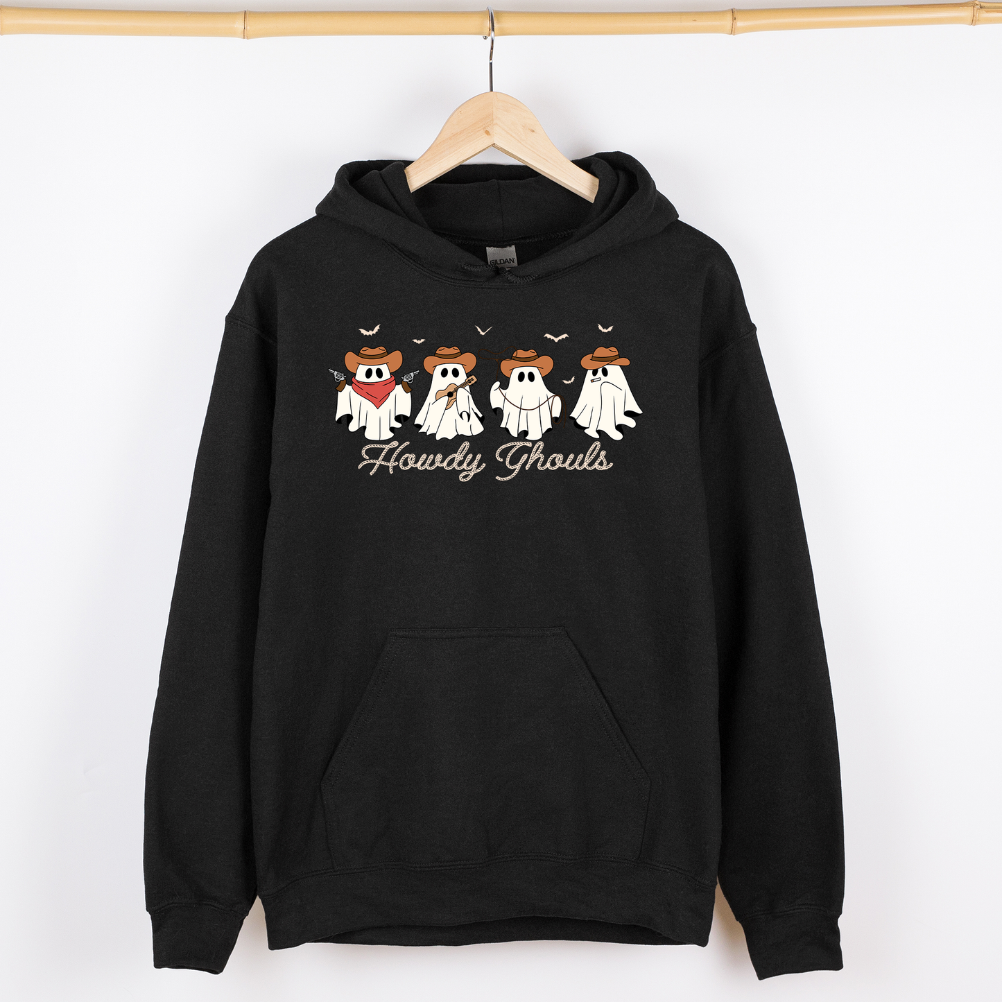 Howdy Ghouls, Cowboy Ghosts, Western, Halloween, Graphic Hoodie, Hooded Sweatshirt