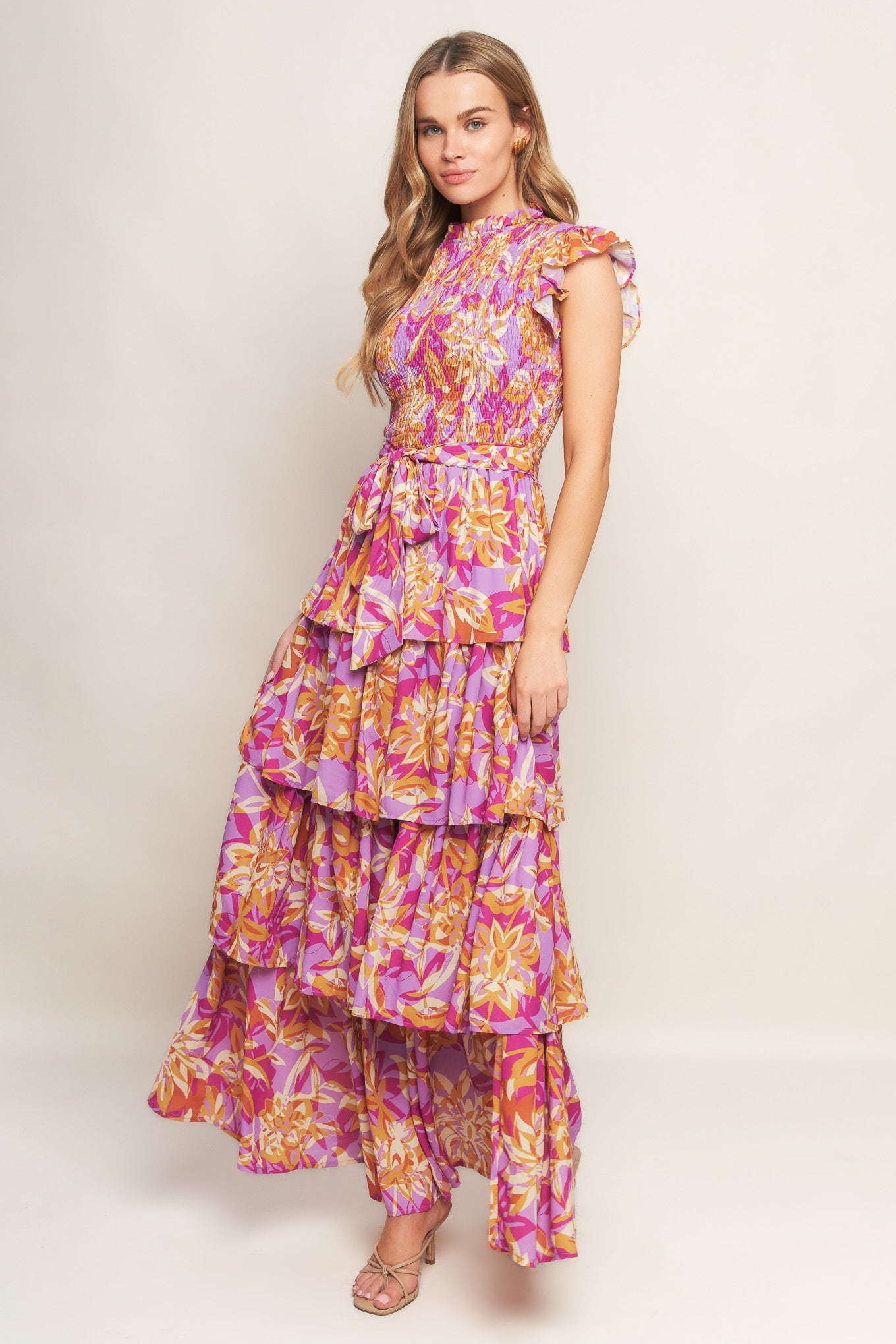 GETTING STARTED WOVEN MIDI DRESS