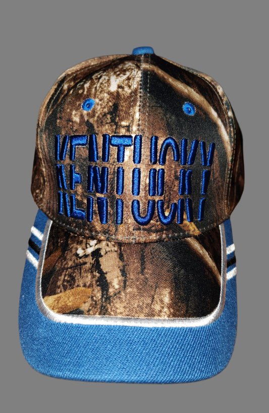 Embroidered Camo Kentucky Adjustable Baseball Cap
