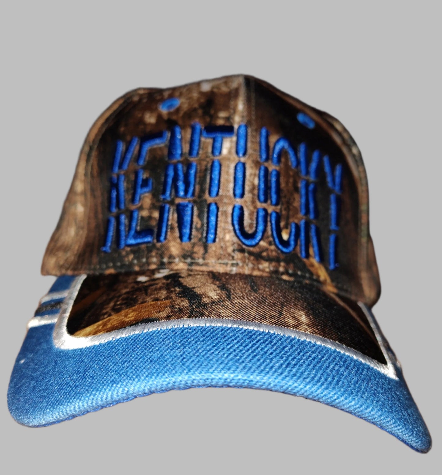 Embroidered Camo Kentucky Adjustable Baseball Cap