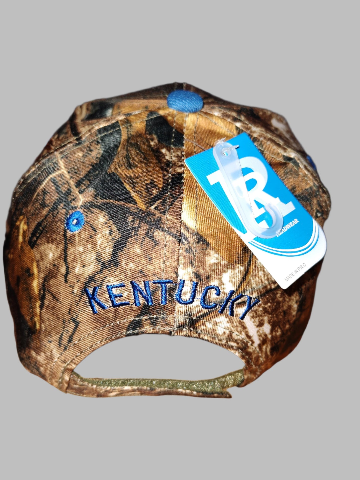 Embroidered Camo Kentucky Adjustable Baseball Cap