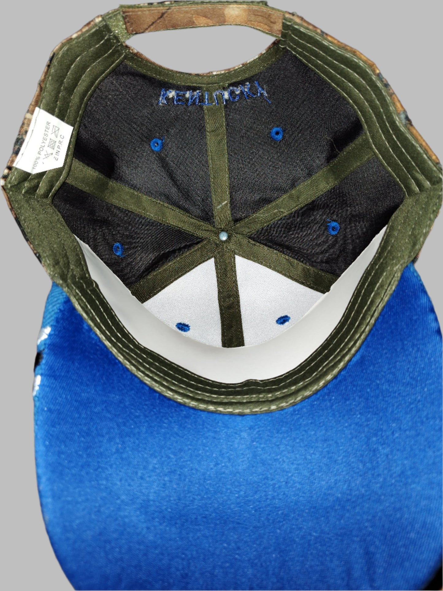 Embroidered Camo Kentucky Adjustable Baseball Cap