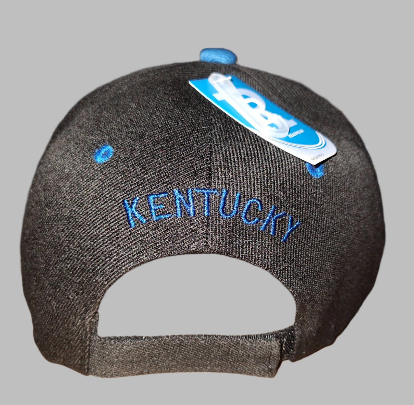 Embroidered Black Kentucky Adjustable Baseball Cap