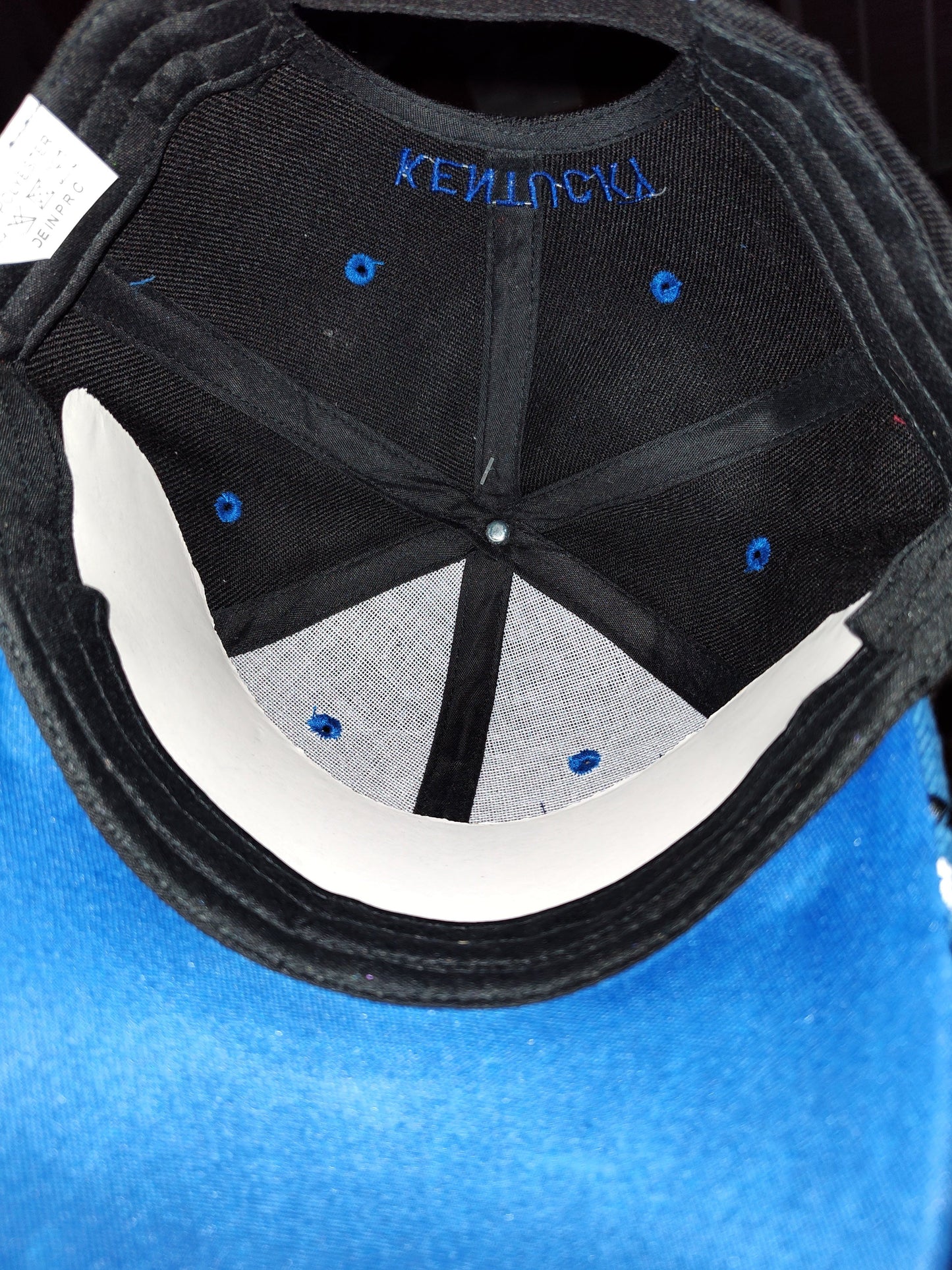 Embroidered Black Kentucky Adjustable Baseball Cap