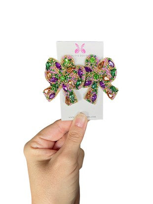 Marsi Gras Bow Earrings