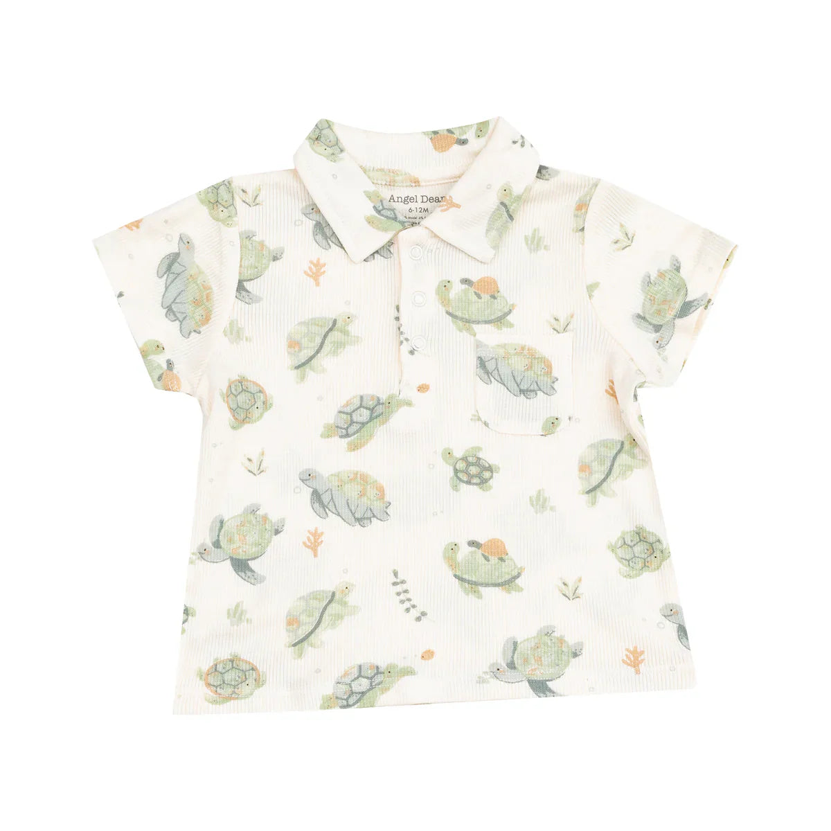 Sea Turtles Polo Shirt & Muslin Shorts Set
