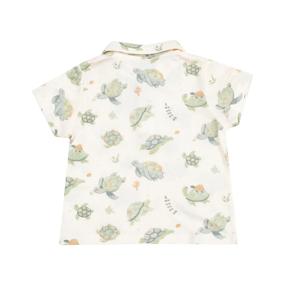 Sea Turtles Polo Shirt & Muslin Shorts Set