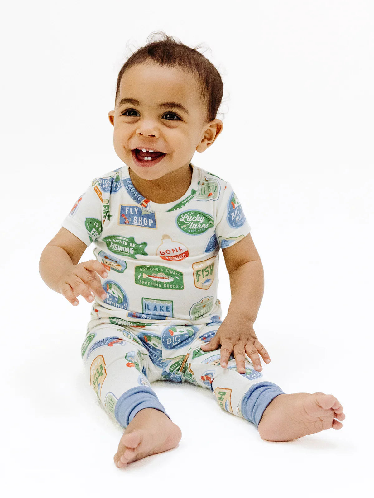 Bait Shop Signage Short Sleeve Loungewear Set