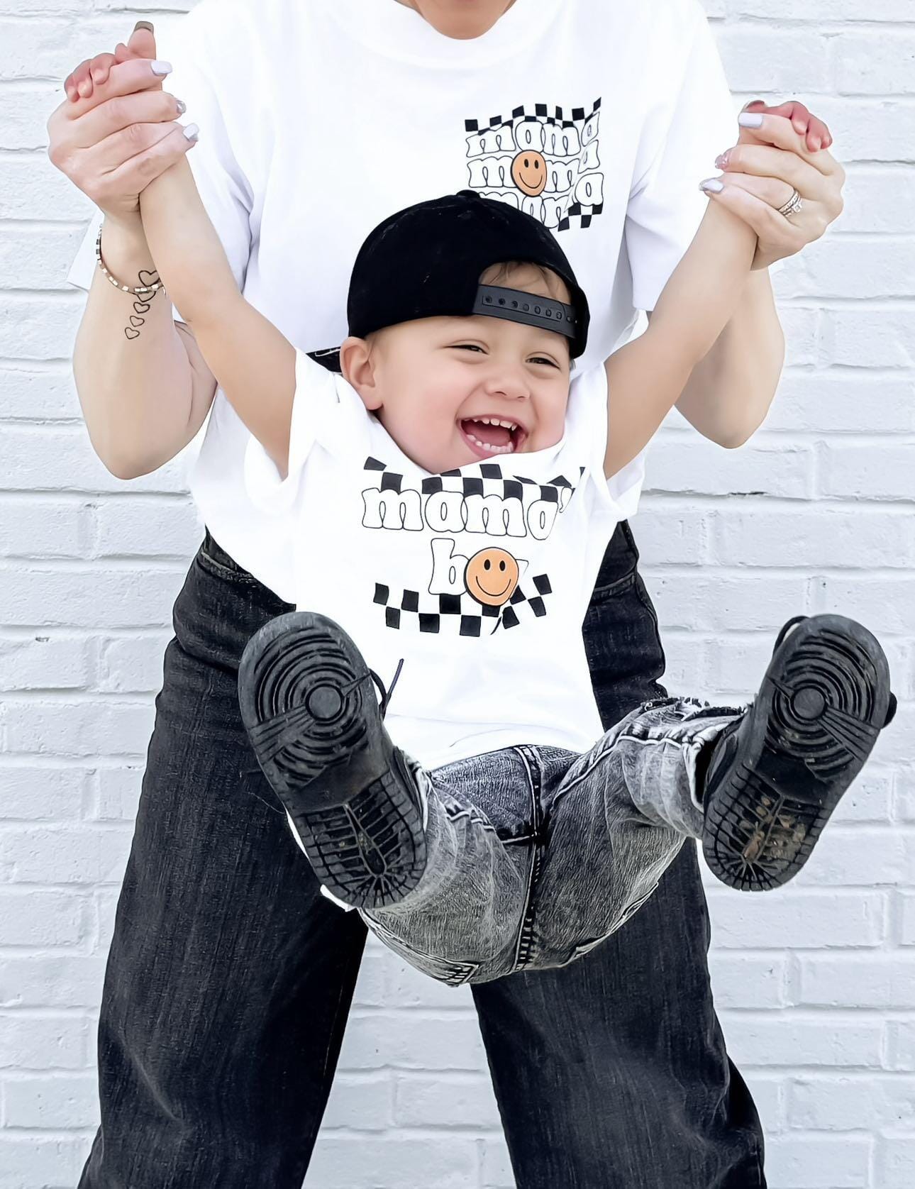 Smiley Mama and Mamas Boy Top Set