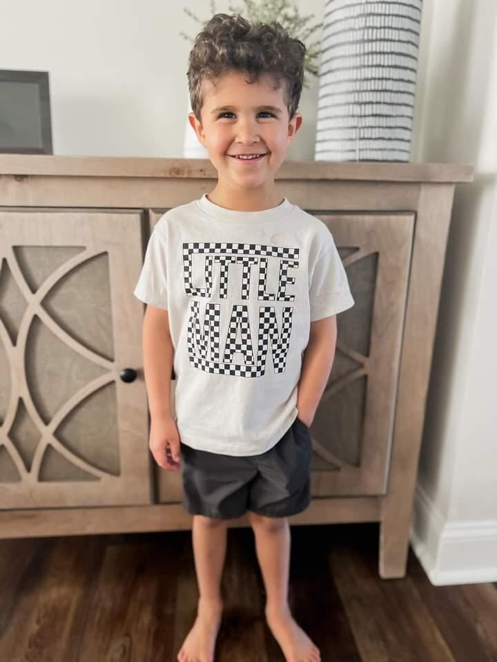 Checkered Mama and Little Man Set
