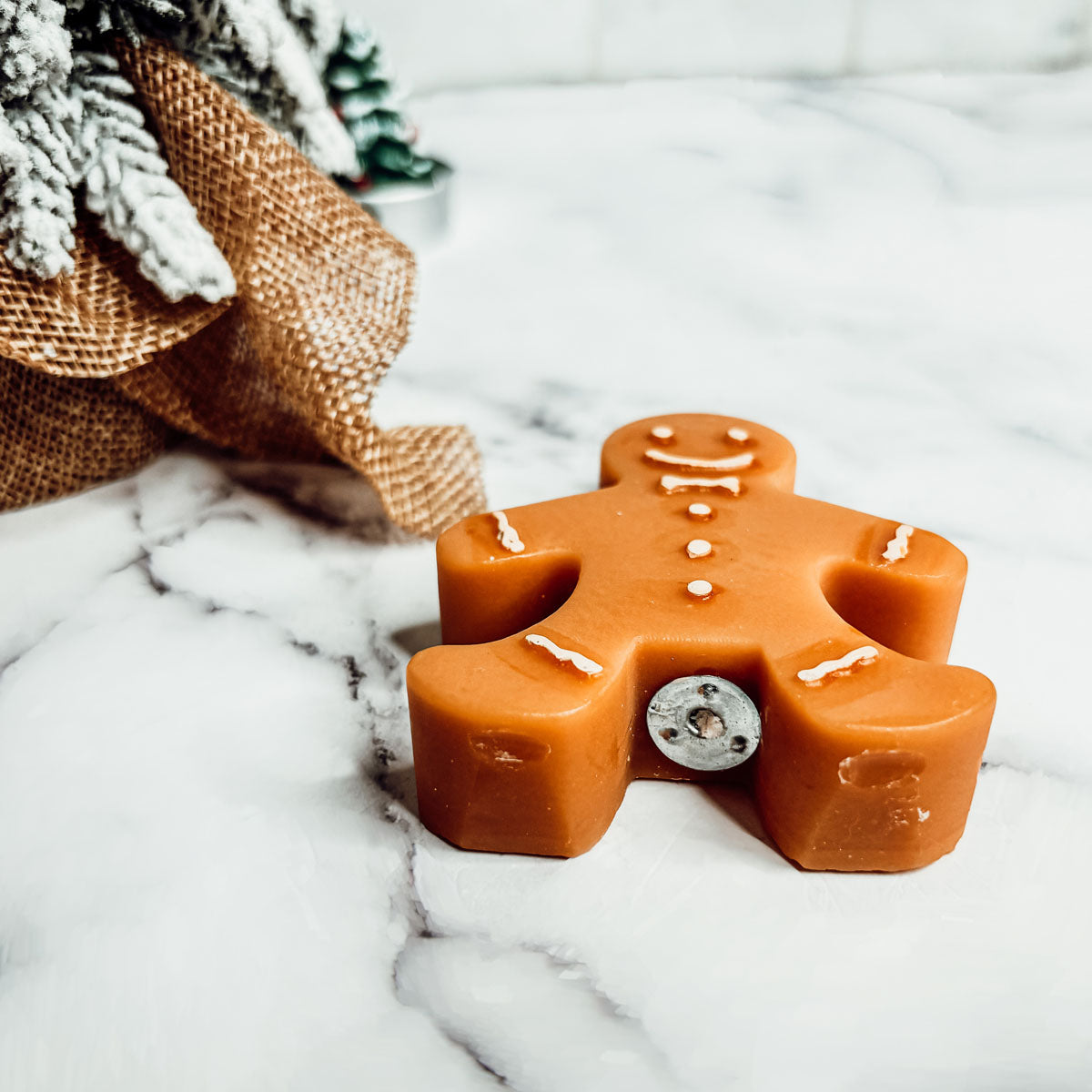 Gingerbread Man Candle