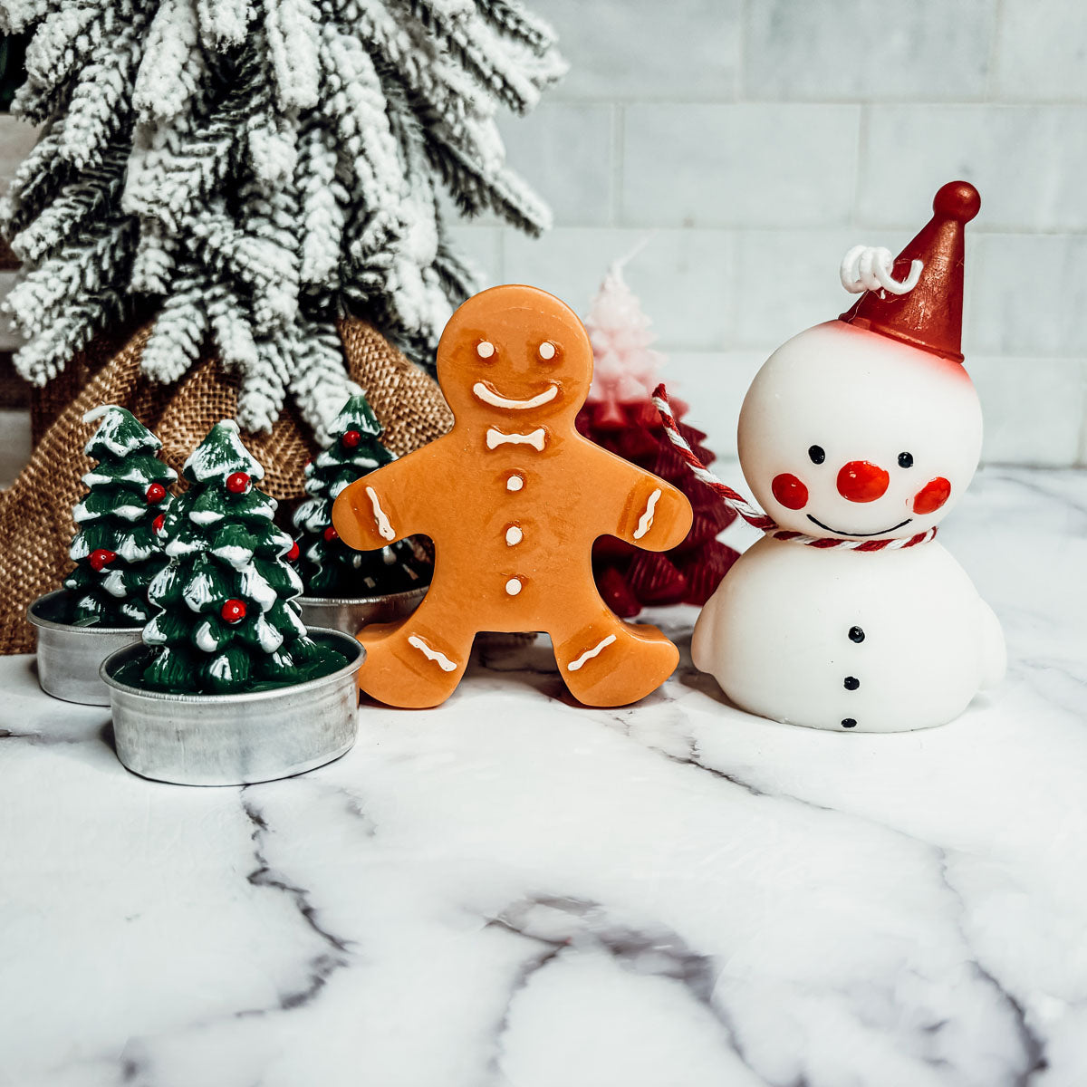 Gingerbread Man Candle