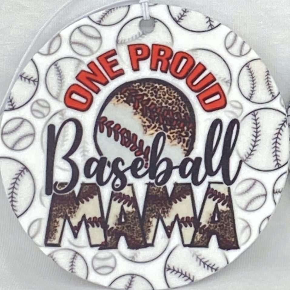 One Proud Baseball Mama Life Car Freshener