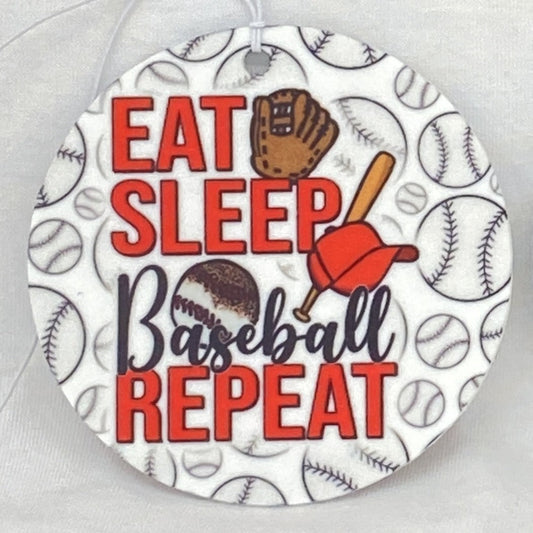Eat Sleep Baseball Repeat Car Freshener