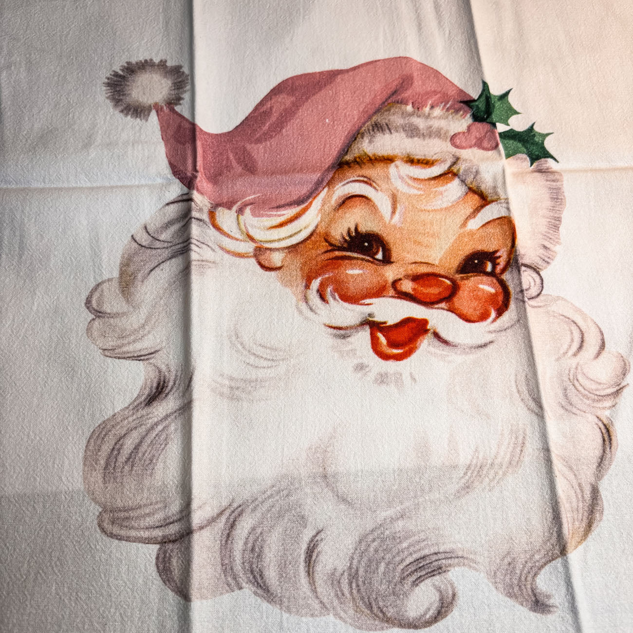 Vintage Pink Santa