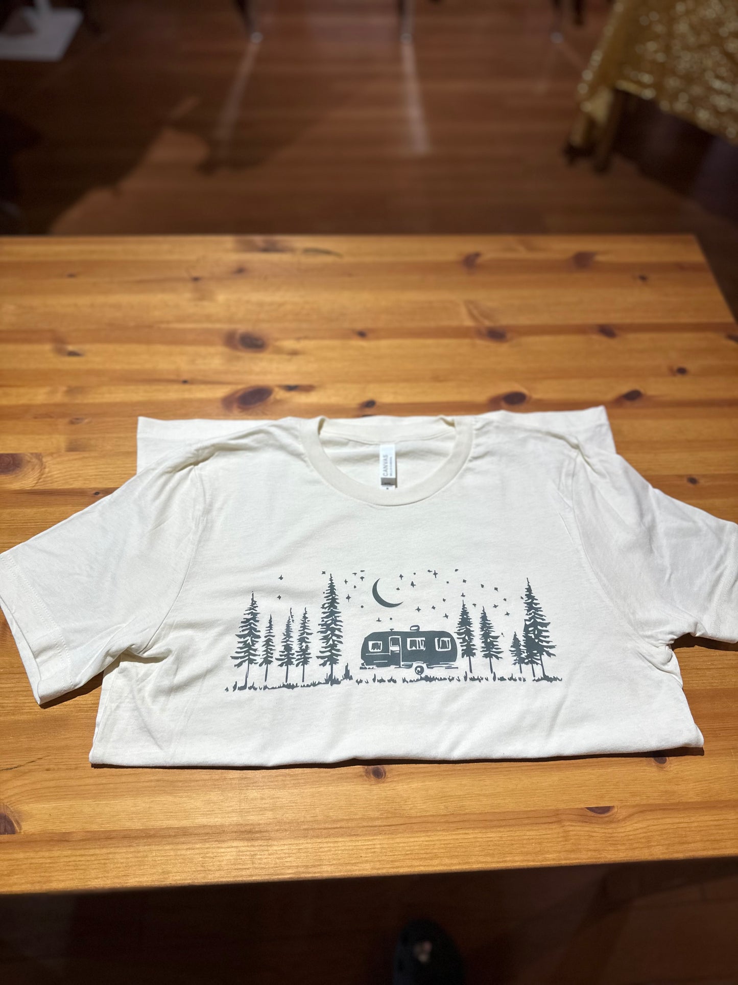 Camping Crew Neck Short Sleeve Tee