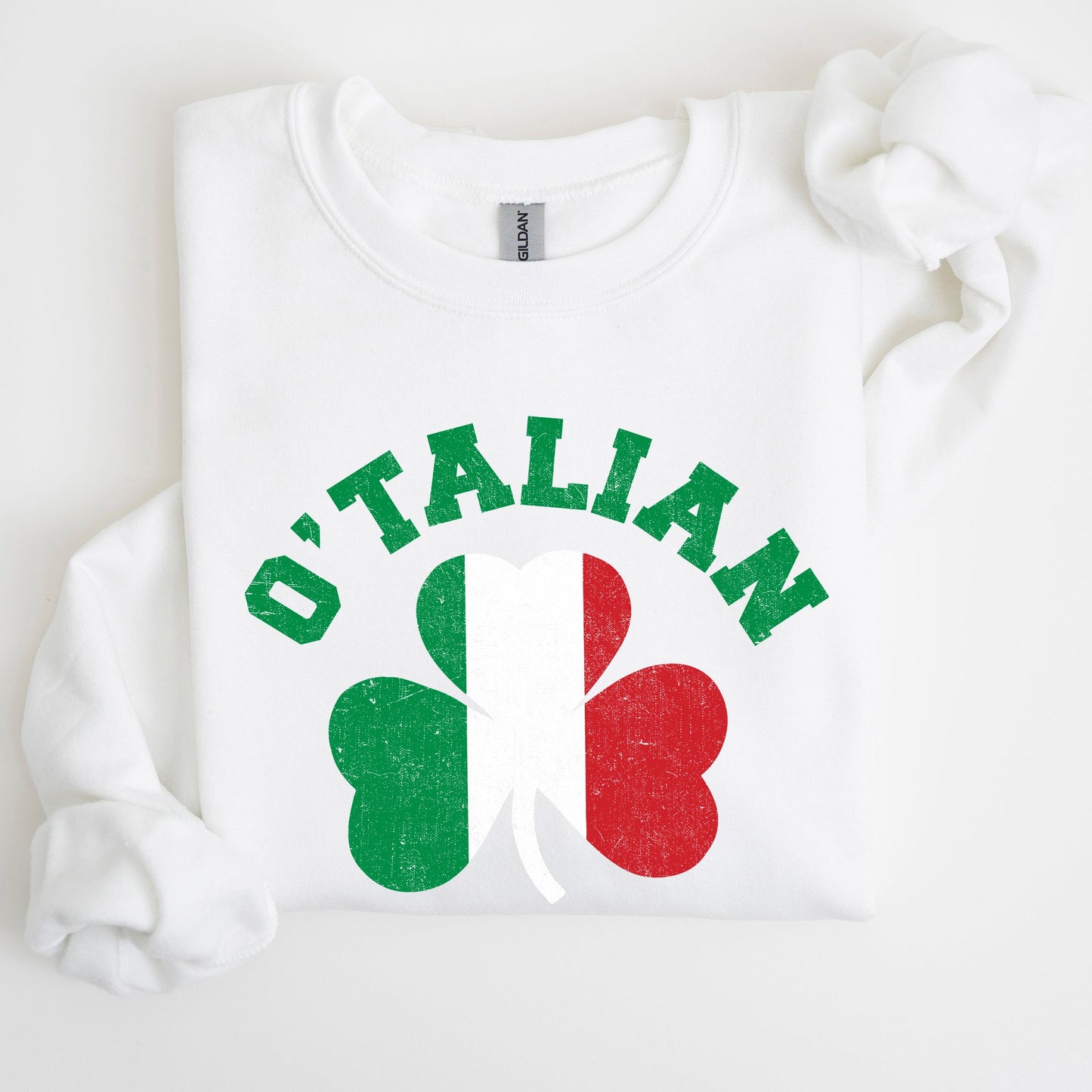 Italian Shamrock, Flag, St Patrick's Day Sweatshirt