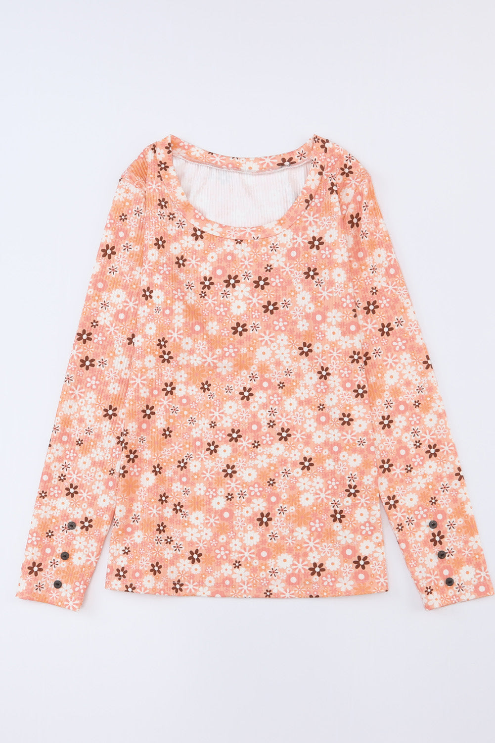 Whitney Floral Knit Long Sleeve Top - Aaria Tees