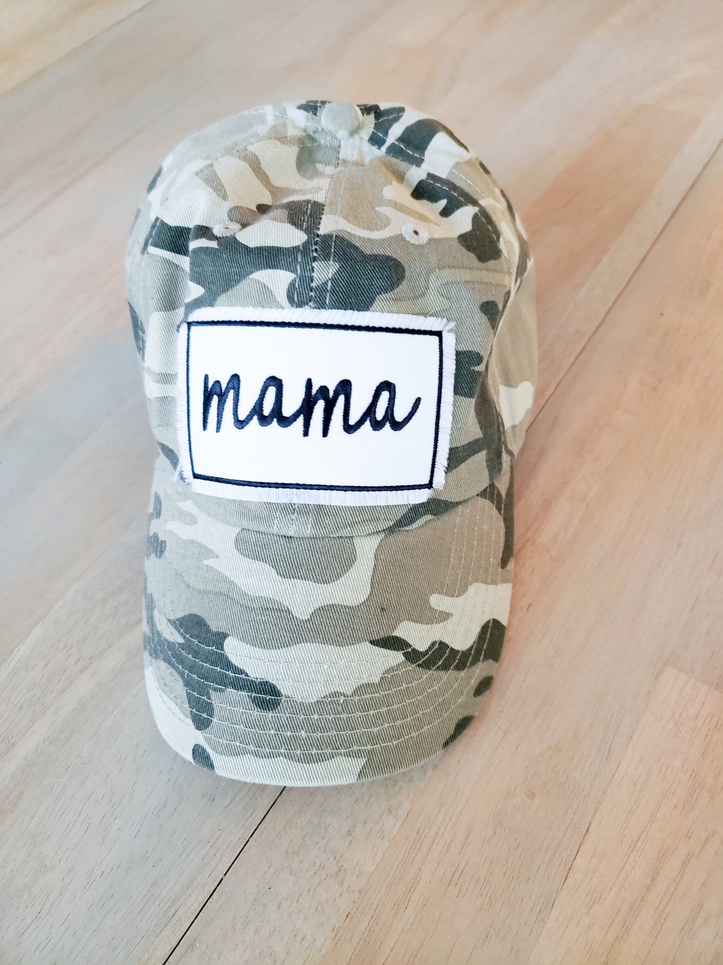 Mama Patch Camo Hat • One Size Adjustable Hat