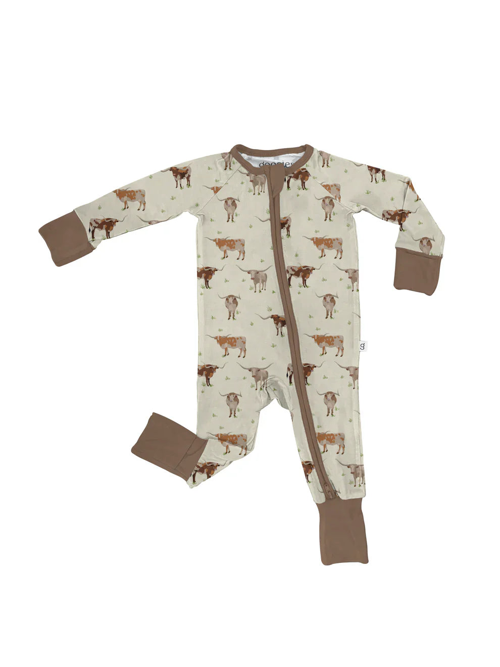 Longhorn Long Sleeve Zip Pajamas