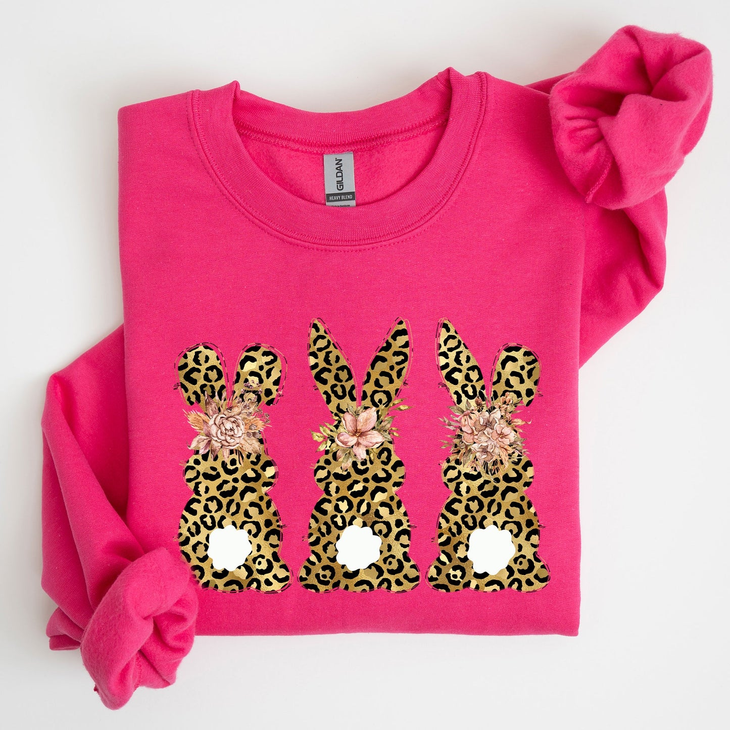 Leopard Print Easter Bunnies, Easter Rabbit Sweatshirt