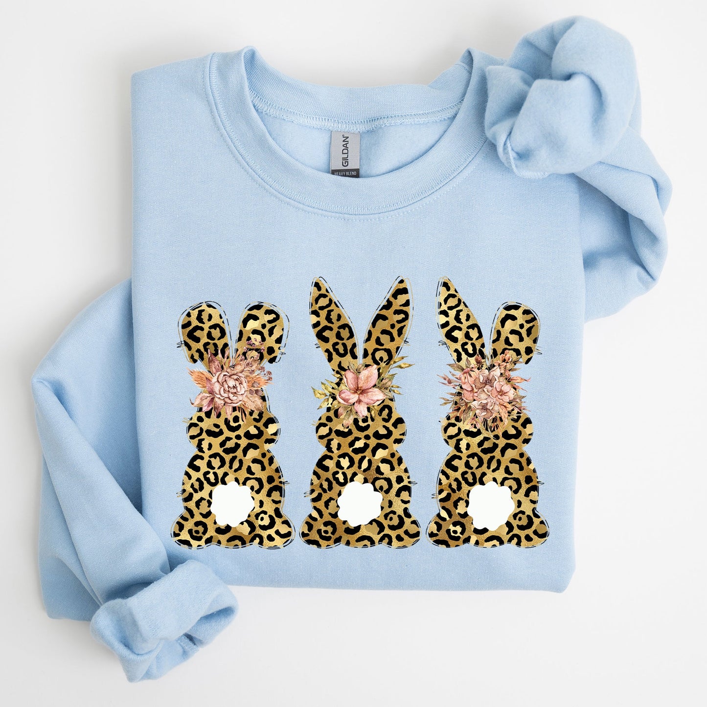 Leopard Print Easter Bunnies, Easter Rabbit Sweatshirt