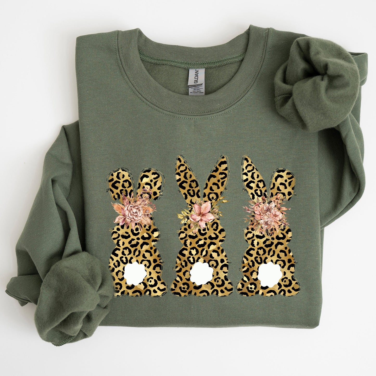 Leopard Print Easter Bunnies, Easter Rabbit Sweatshirt