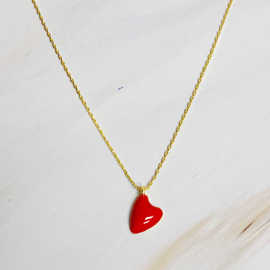 Little Heart In Color Necklace - Aaria Tees