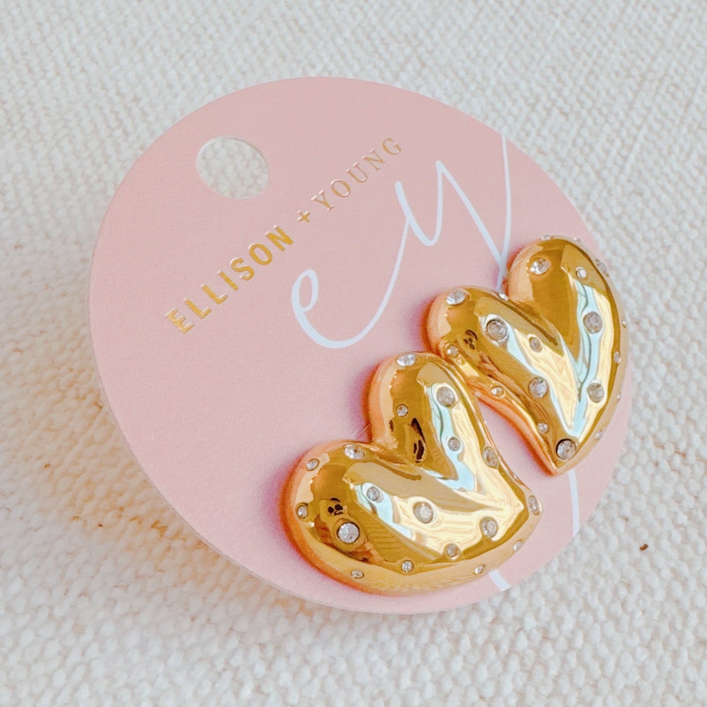 Lovely Golden Heart Earrings - Aaria Tees