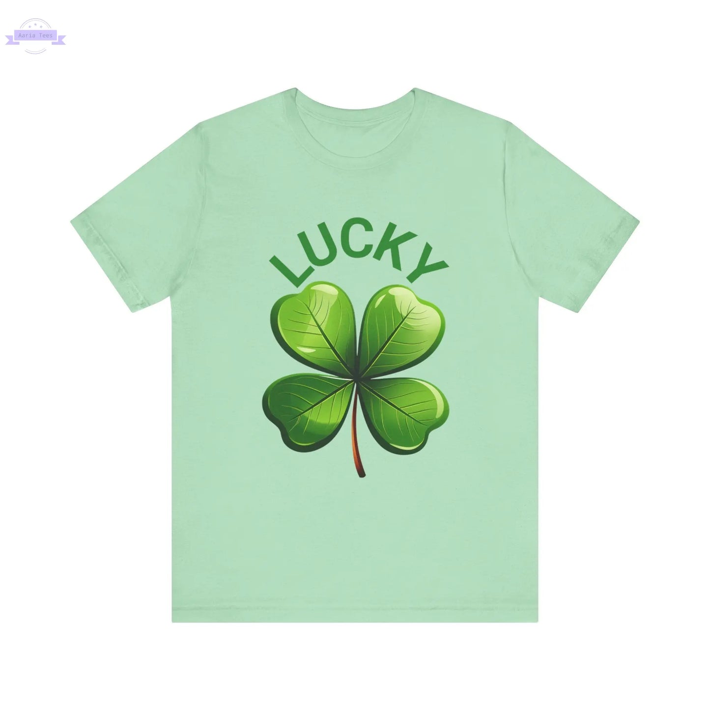Lucky Clover Jersey Short Sleeve Tee Printify