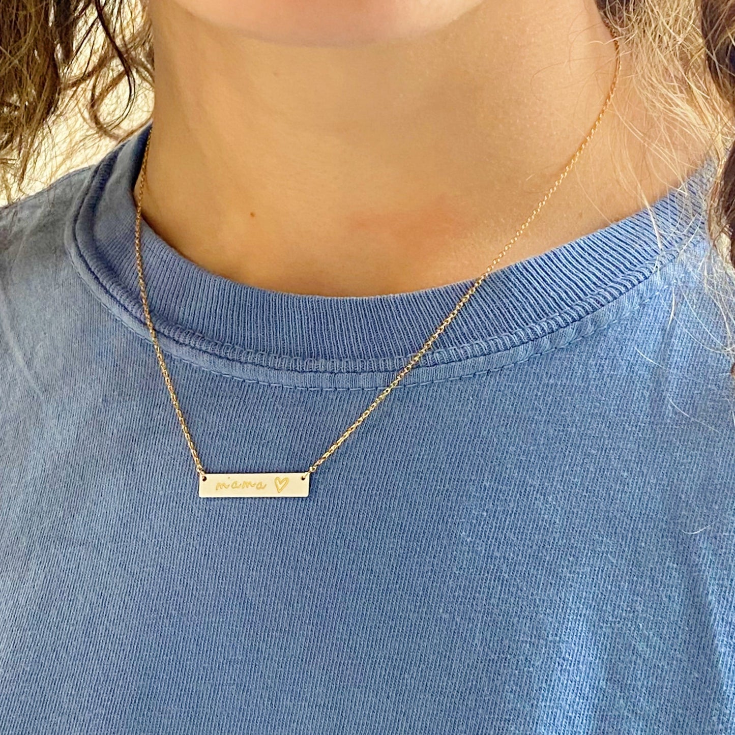 Mama Bar Heart Necklace - Aaria Tees