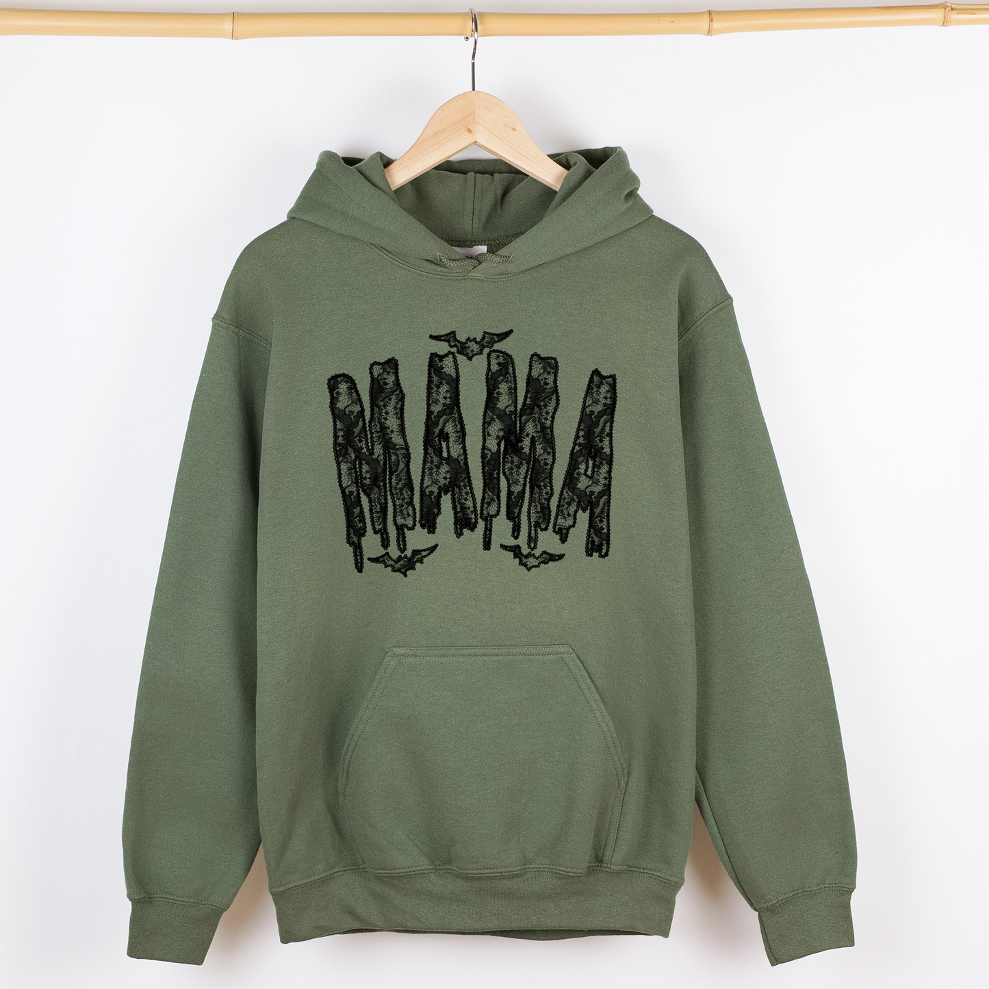 Mama, Faux Lace, Halloween, Coquette, Cute, Graphic Hoodie, Hooded Sweatshirt