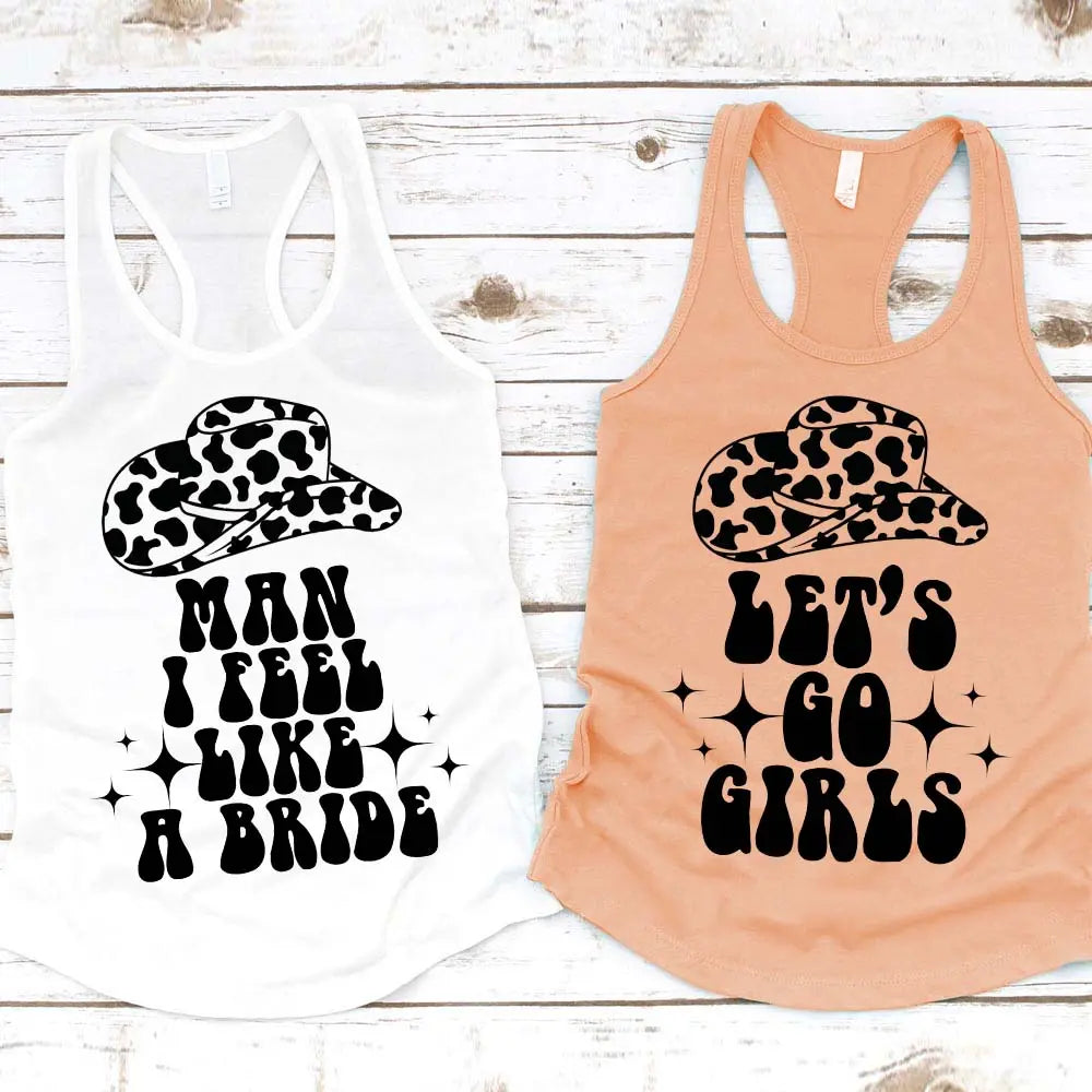 πΎ Man I Feel Like a Bride Bachelorette Party Tank Top π