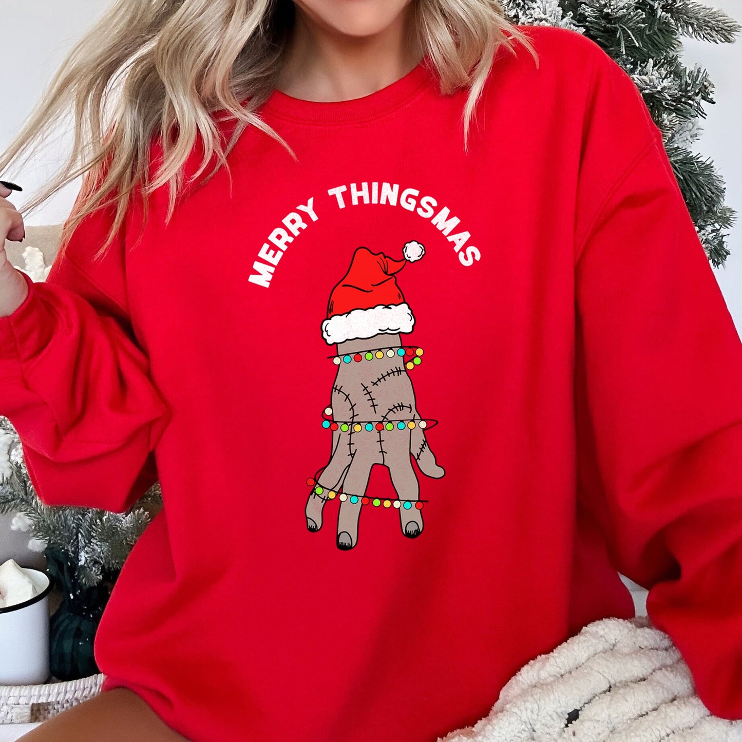 Merry Thingsmas, Wednesday Christmas Sweatshirt