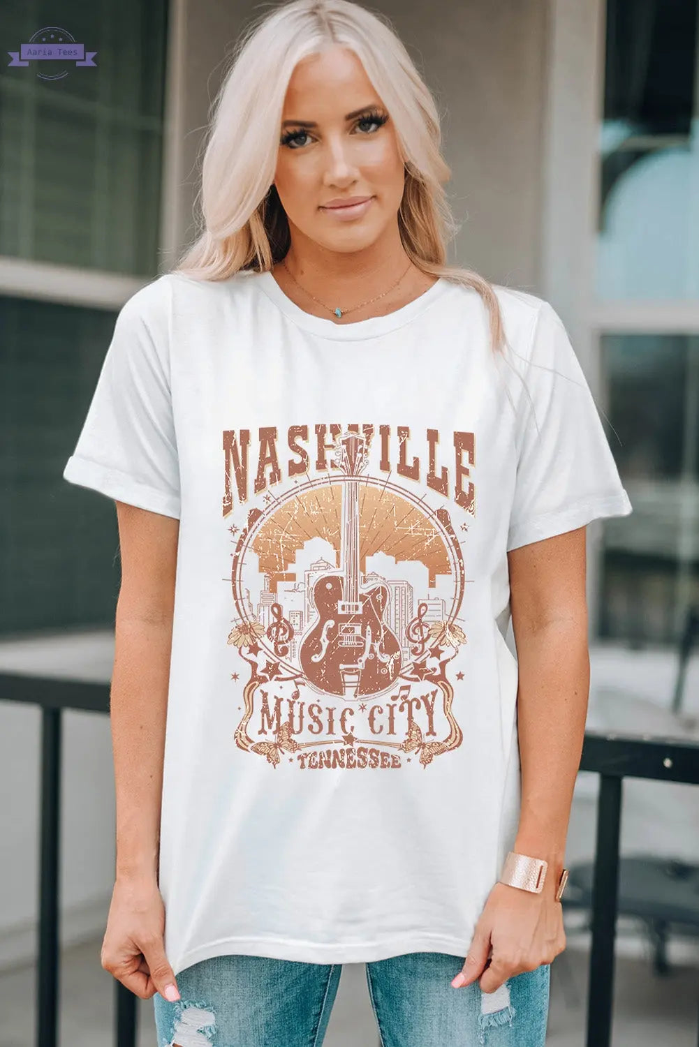 Nashville music City Graphic Tee Threaded Pear Aaria Tees