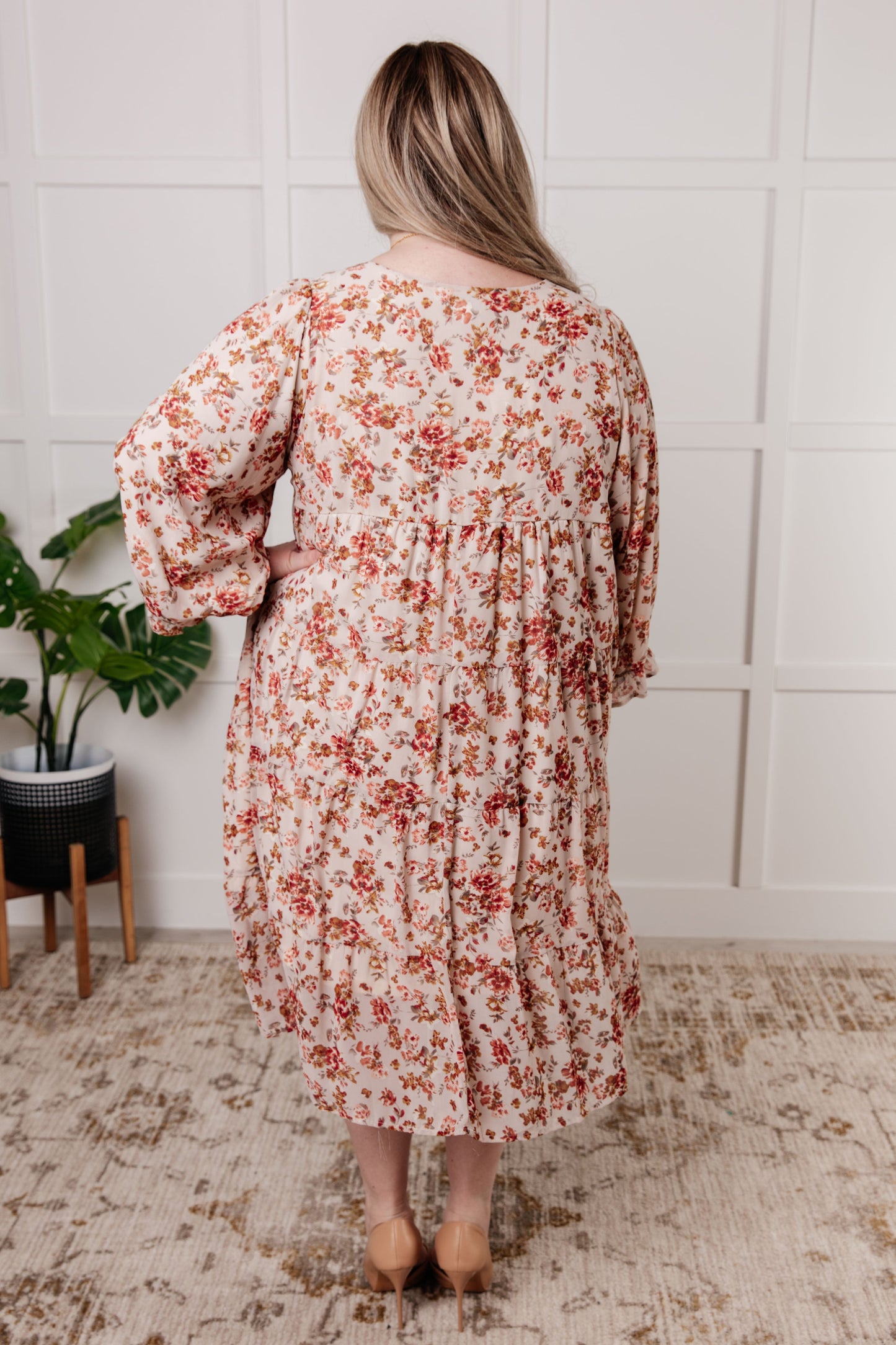 Next to You Balloon Sleeve Floral Dress (Online Exclusive)
