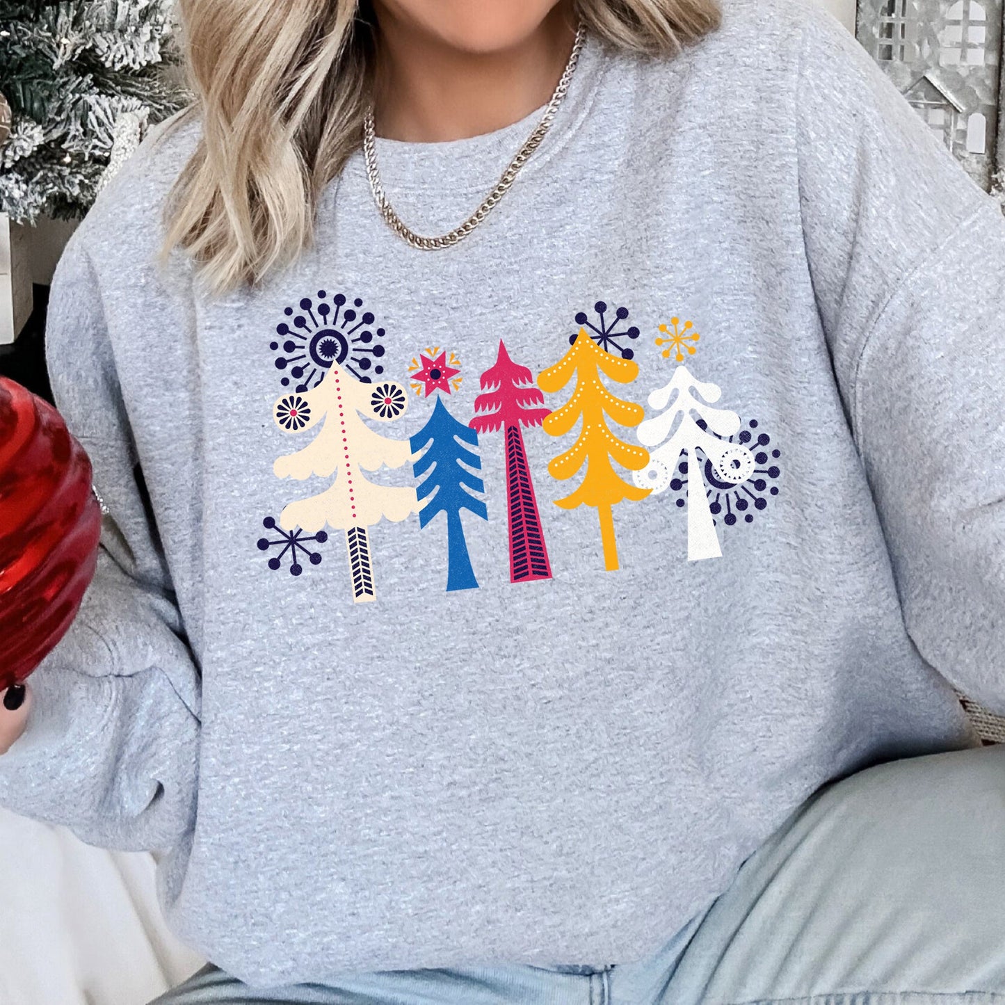 Noel Folk Art, Christmas Sweatshirt