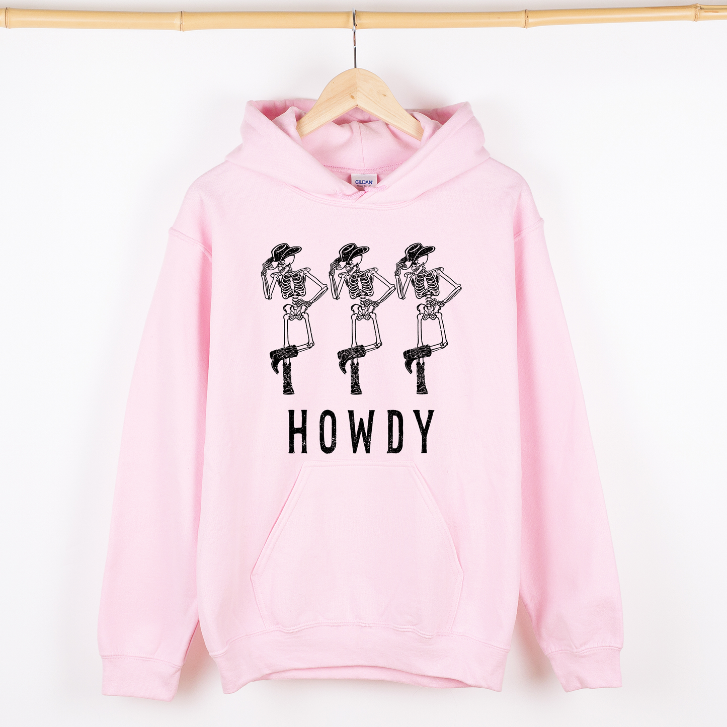 Howdy Skeleton, Cowboy, Ghost, Funny, Witch, Aesthetic, Meme, Halloween, Spooky, Costume, Graphic Hoodie, Hooded Sweatshirt