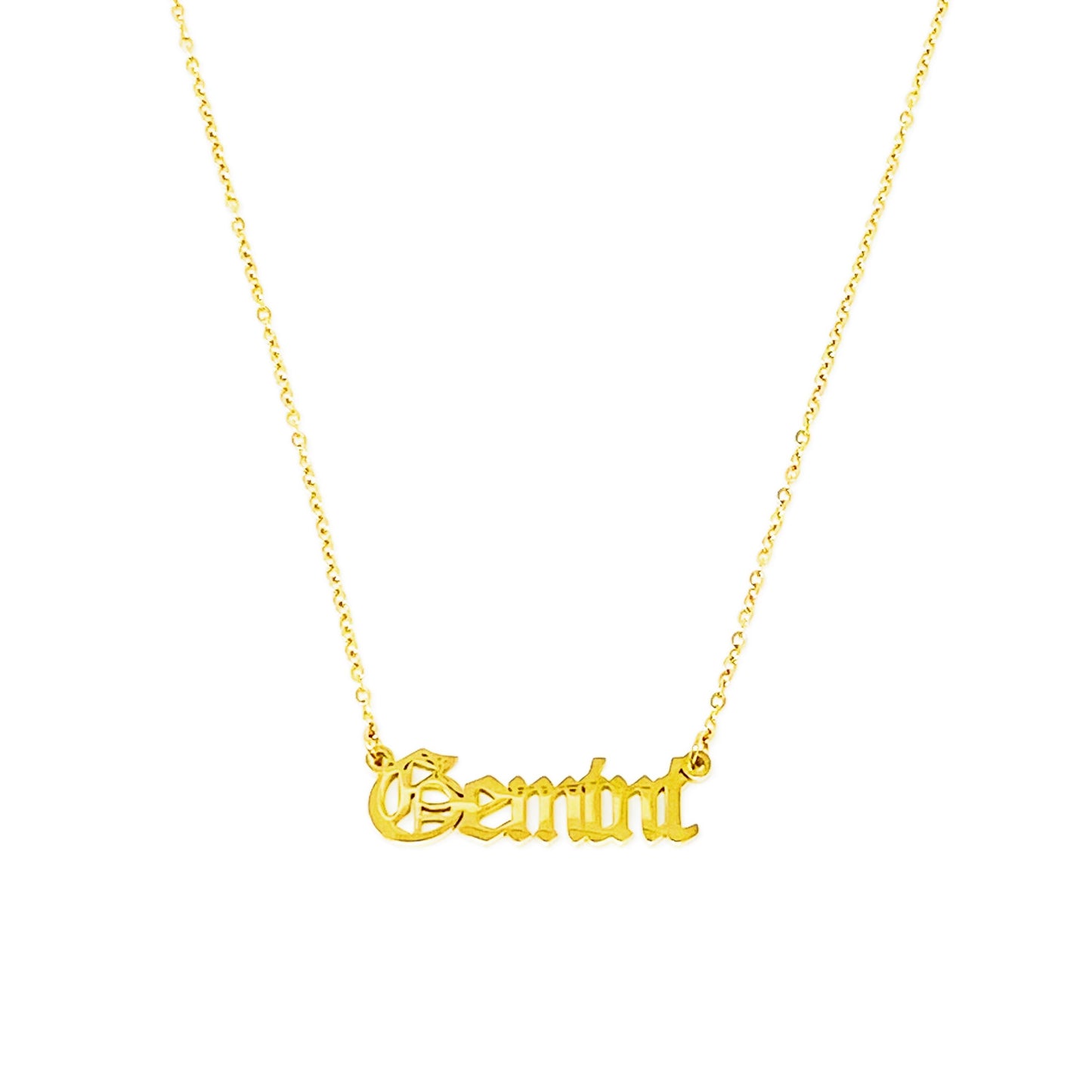 Old English Zodiac Necklace - Aaria Tees