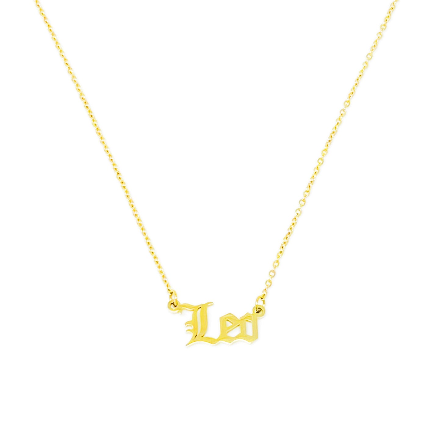 Old English Zodiac Necklace - Aaria Tees