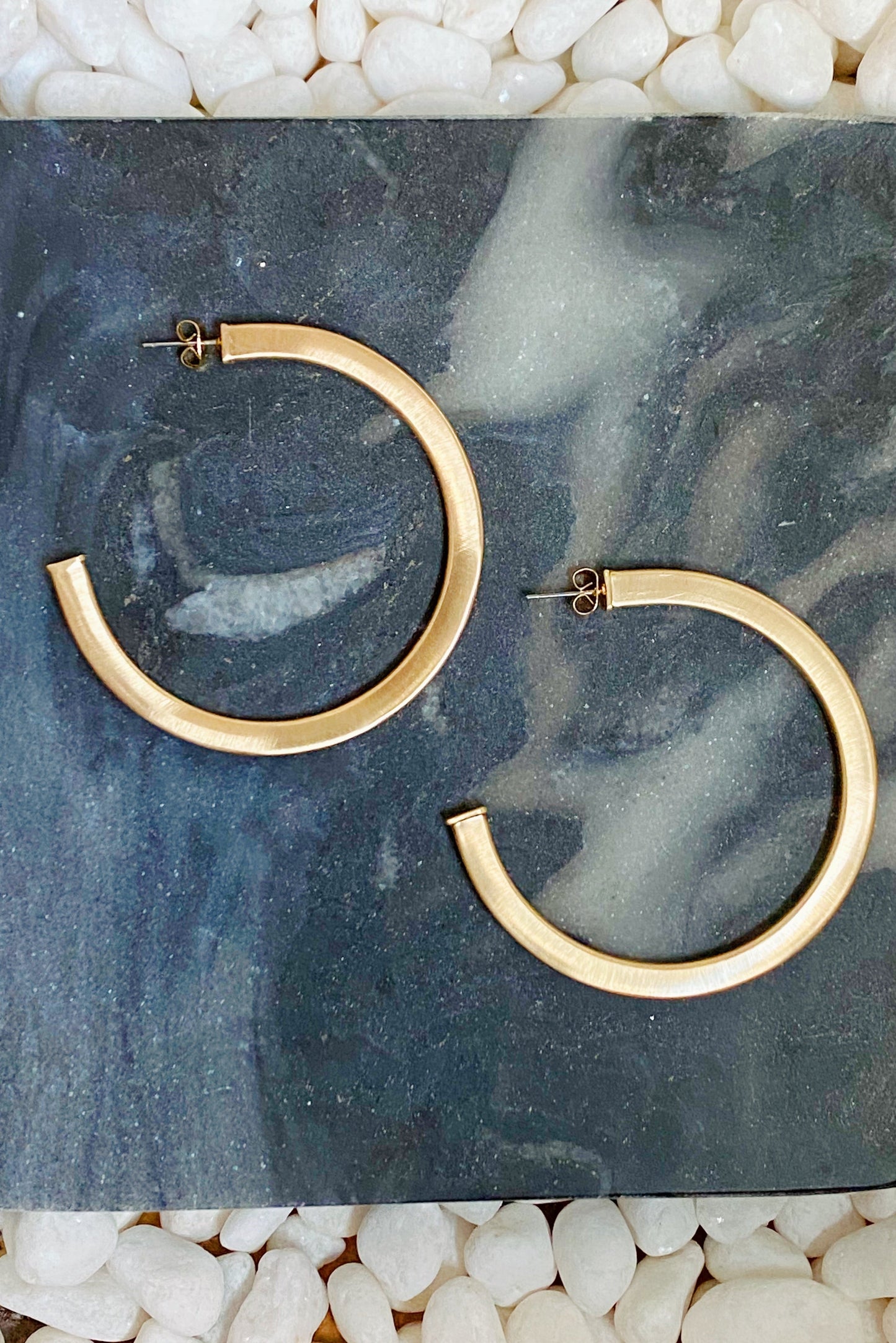 Overall Luxe Round Hoop Earrings - Aaria Tees