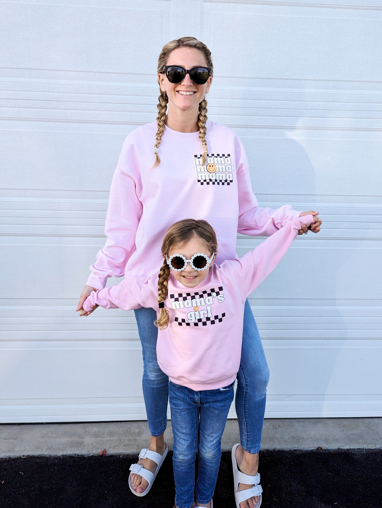 Smiley Mama and Mama's Girl Crew Set