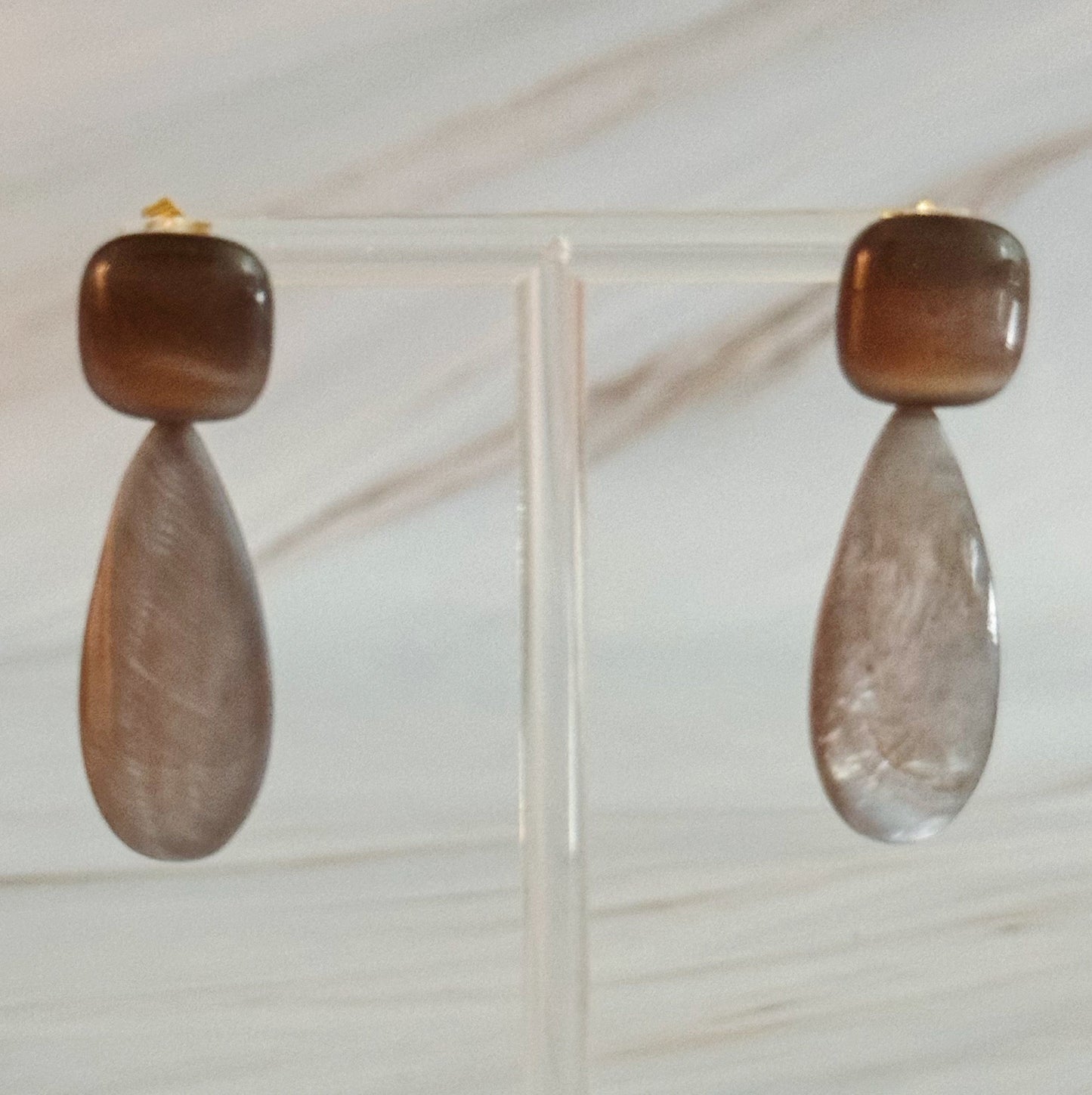 Pastel Breeze Double Stone Earrings - Aaria Tees